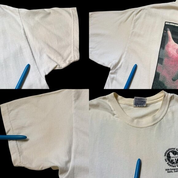 2000s vintage International Society for Applied Ethology t-shirt animals pigs. - Picture 7 of 7